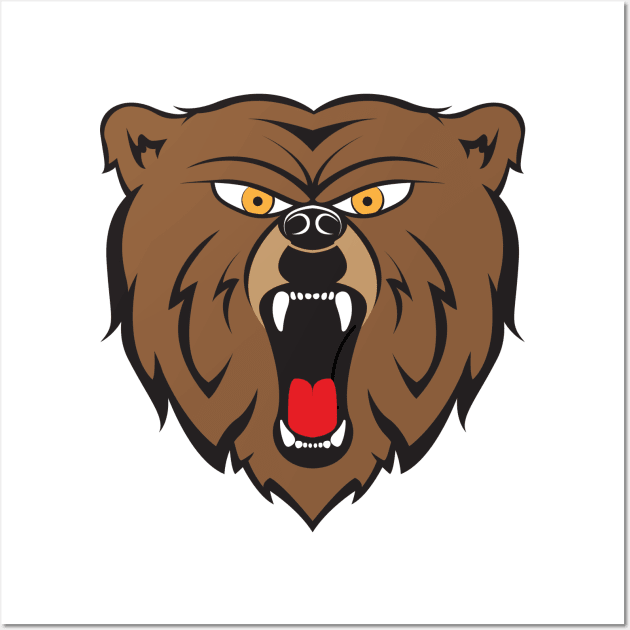 Angry Bear Wall Art by scdesigns